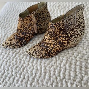 Fur Leopard Print Matisse Booties. Used.
